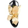 imageFSJ Women Flower Gold Metal Chain Chunky High Heels Ankle Strap Sandals Open Toe Fashion Summer Dressy Shoes Size 415 USBlackwinemill