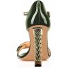 imageFSJ Women Flower Gold Metal Chain Chunky High Heels Ankle Strap Sandals Open Toe Fashion Summer Dressy Shoes Size 415 USCustomize