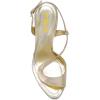 imageFSJ Women Flower Gold Metal Chain Chunky High Heels Ankle Strap Sandals Open Toe Fashion Summer Dressy Shoes Size 415 USGold Clear