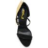 imageFSJ Women Flower Gold Metal Chain Chunky High Heels Ankle Strap Sandals Open Toe Fashion Summer Dressy Shoes Size 415 USGold Star