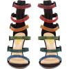 imageFSJ Women Flower Gold Metal Chain Chunky High Heels Ankle Strap Sandals Open Toe Fashion Summer Dressy Shoes Size 415 USRome