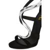 imageFSJ Women Flower Gold Metal Chain Chunky High Heels Ankle Strap Sandals Open Toe Fashion Summer Dressy Shoes Size 415 USSilver S