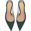 imageFSJ Women Graceful Studded Crystal Heel Pumps Pointed Toe Chunky High Heel Back Strap Buckle Slingback Summer Party Dress Sandal Shoes Size 415 USDark Green