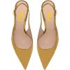 imageFSJ Women Graceful Studded Crystal Heel Pumps Pointed Toe Chunky High Heel Back Strap Buckle Slingback Summer Party Dress Sandal Shoes Size 415 USGold