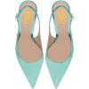 imageFSJ Women Graceful Studded Crystal Heel Pumps Pointed Toe Chunky High Heel Back Strap Buckle Slingback Summer Party Dress Sandal Shoes Size 415 USTurquoise