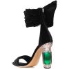 imageFSJ Women Open Toe Stylish Sandal Ankle Strap Chunky Block High Thick Heels Wedding Party Ballroom Prom Shoes US Size 415 USBlack