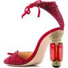 imageFSJ Women Open Toe Stylish Sandal Ankle Strap Chunky Block High Thick Heels Wedding Party Ballroom Prom Shoes US Size 415 USCrimson