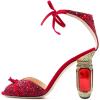 imageFSJ Women Open Toe Stylish Sandal Ankle Strap Chunky Block High Thick Heels Wedding Party Ballroom Prom Shoes US Size 415 USCrimson