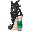 imageFSJ Women Open Toe Stylish Sandal Ankle Strap Chunky Block High Thick Heels Wedding Party Ballroom Prom Shoes US Size 415 USGold