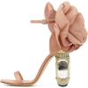 imageFSJ Women Open Toe Stylish Sandal Ankle Strap Chunky Block High Thick Heels Wedding Party Ballroom Prom Shoes US Size 415 USNude