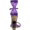 imageFSJ Women Open Toe Stylish Sandal Ankle Strap Chunky Block High Thick Heels Wedding Party Ballroom Prom Shoes US Size 415 USPurple Bow