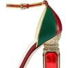 imageFSJ Women Open Toe Stylish Sandal Ankle Strap Chunky Block High Thick Heels Wedding Party Ballroom Prom Shoes US Size 415 USRed Green