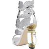 imageFSJ Women Open Toe Stylish Sandal Ankle Strap Chunky Block High Thick Heels Wedding Party Ballroom Prom Shoes US Size 415 USSilver