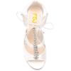 imageFSJ Women Open Toe Stylish Sandal Ankle Strap Chunky Block High Thick Heels Wedding Party Ballroom Prom Shoes US Size 415 USWhite