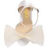imageFSJ Women Open Toe Stylish Sandal Ankle Strap Chunky Block High Thick Heels Wedding Party Ballroom Prom Shoes US Size 415 USWhite Mesh
