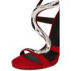 imageFSJ Women Open Toe Stylish Sandal Ankle Strap Chunky Block High Thick Heels Wedding Party Ballroom Prom Shoes US Size 415 USWine