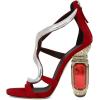 imageFSJ Women Open Toe Stylish Sandal Ankle Strap Chunky Block High Thick Heels Wedding Party Ballroom Prom Shoes US Size 415 USWine