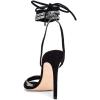 imageFSJ Women Strappy Ankle Wrap High Heels Sandals Open Toe Lace Up Cross Straps Stiletto Shoes Size 415 USBlack