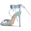 imageFSJ Women Strappy Ankle Wrap High Heels Sandals Open Toe Lace Up Cross Straps Stiletto Shoes Size 415 USBlue