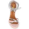 imageFSJ Women Strappy Ankle Wrap High Heels Sandals Open Toe Lace Up Cross Straps Stiletto Shoes Size 415 USPink