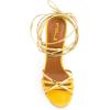 imageFSJ Women Strappy Ankle Wrap High Heels Sandals Open Toe Lace Up Cross Straps Stiletto Shoes Size 415 USYellow