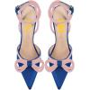 imageFSJ Womens Pointy Toe Stiletto High Heel Sandals Rhinestones Bowknot Ankle Strap Buckle Heeled Pump Lace Up Dress Party Shoes Size 415 USNavy