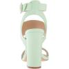 imageFSJ Women Ankle Strap Slingback Sandals Open Toe Chunky High Heels Strappy Shoes Size 415 USAquamarine