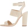 imageFSJ Women Ankle Strap Slingback Sandals Open Toe Chunky High Heels Strappy Shoes Size 415 USIvory
