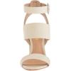 imageFSJ Women Ankle Strap Slingback Sandals Open Toe Chunky High Heels Strappy Shoes Size 415 USIvory