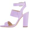 imageFSJ Women Ankle Strap Slingback Sandals Open Toe Chunky High Heels Strappy Shoes Size 415 USLavender