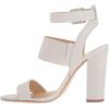 imageFSJ Women Ankle Strap Slingback Sandals Open Toe Chunky High Heels Strappy Shoes Size 415 USWhite