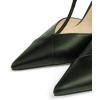 imageFSJ Women Charm T Strap Sandals Stilettos High Heels Pointed Closed Toe Pumps Back Zipper Ladies Girls Party Prom Wedding Sexy Dress Shoes Size 415 USGreen