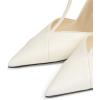 imageFSJ Women Charm T Strap Sandals Stilettos High Heels Pointed Closed Toe Pumps Back Zipper Ladies Girls Party Prom Wedding Sexy Dress Shoes Size 415 USWhite