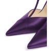imageFSJ Women Charm T Strap Sandals Stilettos High Heels Pointed Closed Toe Pumps Back Zipper Ladies Girls Party Prom Wedding Sexy Dress Shoes Size 415 USPurple
