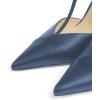 imageFSJ Women Charm T Strap Sandals Stilettos High Heels Pointed Closed Toe Pumps Back Zipper Ladies Girls Party Prom Wedding Sexy Dress Shoes Size 415 USBlue