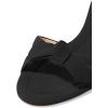 imageFSJ Women Cute Bowknot Slip On Mules Summer Open Toe Kitten Low Heel Sandal Ladies Casual Comfy Walking Dress Shoes Size 415 M USBlack