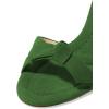 imageFSJ Women Cute Bowknot Slip On Mules Summer Open Toe Kitten Low Heel Sandal Ladies Casual Comfy Walking Dress Shoes Size 415 M USForestgreen