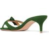 imageFSJ Women Cute Bowknot Slip On Mules Summer Open Toe Kitten Low Heel Sandal Ladies Casual Comfy Walking Dress Shoes Size 415 M USForestgreen