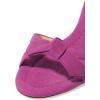 imageFSJ Women Cute Bowknot Slip On Mules Summer Open Toe Kitten Low Heel Sandal Ladies Casual Comfy Walking Dress Shoes Size 415 M USFuchsia