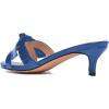 imageFSJ Women Cute Bowknot Slip On Mules Summer Open Toe Kitten Low Heel Sandal Ladies Casual Comfy Walking Dress Shoes Size 415 M USGlossy Blue