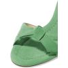 imageFSJ Women Cute Bowknot Slip On Mules Summer Open Toe Kitten Low Heel Sandal Ladies Casual Comfy Walking Dress Shoes Size 415 M USGreen