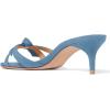 imageFSJ Women Cute Bowknot Slip On Mules Summer Open Toe Kitten Low Heel Sandal Ladies Casual Comfy Walking Dress Shoes Size 415 M USLight Blue