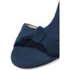 imageFSJ Women Cute Bowknot Slip On Mules Summer Open Toe Kitten Low Heel Sandal Ladies Casual Comfy Walking Dress Shoes Size 415 M USNavy