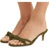 imageFSJ Women Cute Bowknot Slip On Mules Summer Open Toe Kitten Low Heel Sandal Ladies Casual Comfy Walking Dress Shoes Size 415 M USOlive