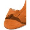 imageFSJ Women Cute Bowknot Slip On Mules Summer Open Toe Kitten Low Heel Sandal Ladies Casual Comfy Walking Dress Shoes Size 415 M USOrange