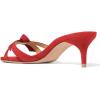 imageFSJ Women Cute Bowknot Slip On Mules Summer Open Toe Kitten Low Heel Sandal Ladies Casual Comfy Walking Dress Shoes Size 415 M USRed