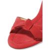 imageFSJ Women Cute Bowknot Slip On Mules Summer Open Toe Kitten Low Heel Sandal Ladies Casual Comfy Walking Dress Shoes Size 415 M USRed