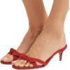 imageFSJ Women Cute Bowknot Slip On Mules Summer Open Toe Kitten Low Heel Sandal Ladies Casual Comfy Walking Dress Shoes Size 415 M USRed