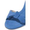 imageFSJ Women Cute Bowknot Slip On Mules Summer Open Toe Kitten Low Heel Sandal Ladies Casual Comfy Walking Dress Shoes Size 415 M USRoyal Blue
