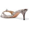 imageFSJ Women Cute Bowknot Slip On Mules Summer Open Toe Kitten Low Heel Sandal Ladies Casual Comfy Walking Dress Shoes Size 415 M USSnake Print